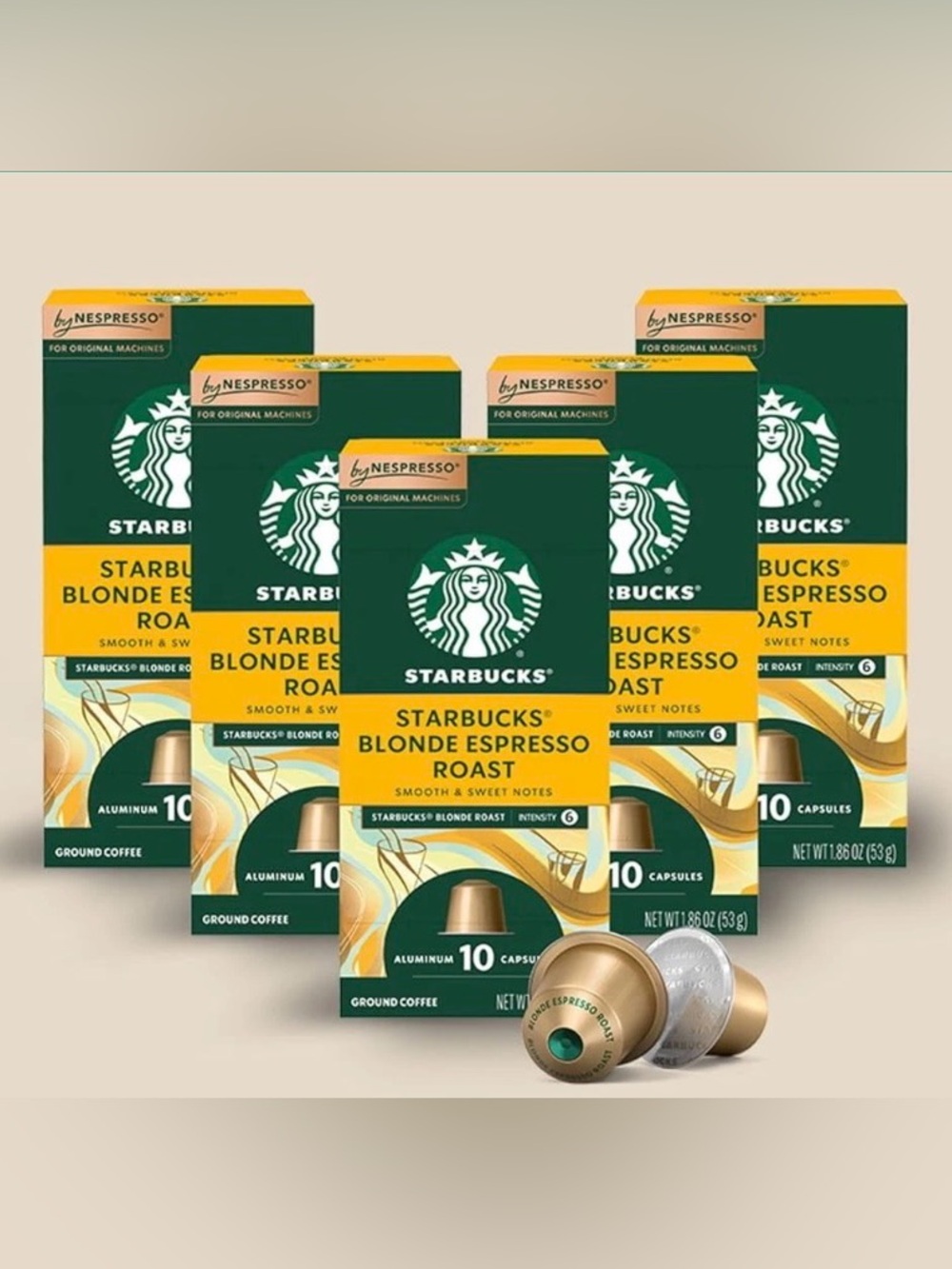 Starbucks by Nespresso Original line Coffee Pods-50 Loose Pods Blonde espresso